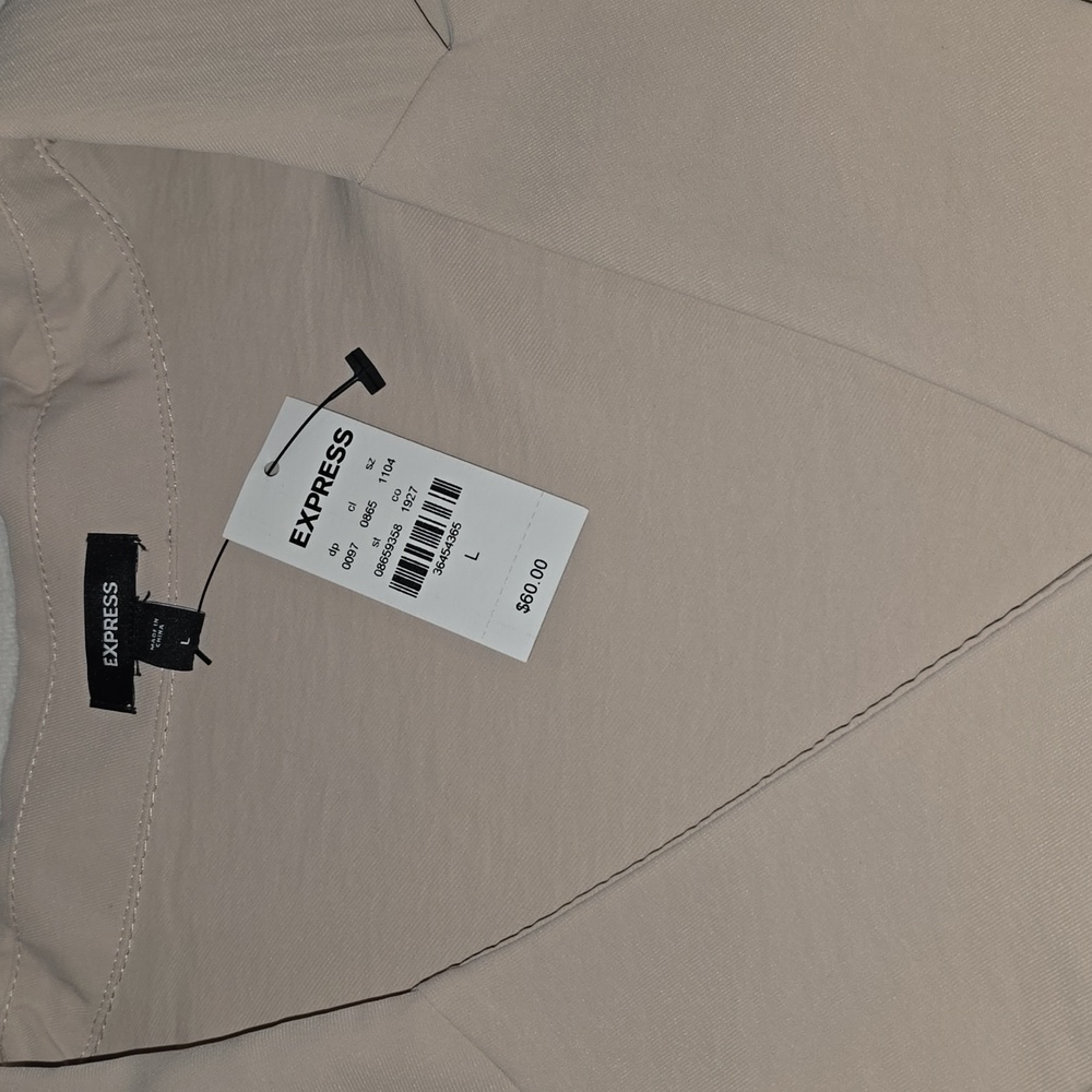 Express Collared V-Neck Long Sleeve Faux Wrap Front Top NWT - Picture 5 of 6